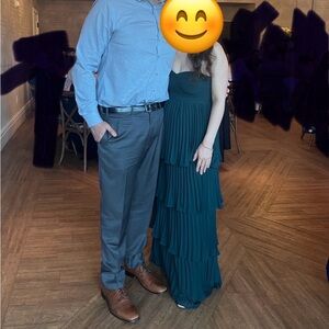 Emerald Seriously Sensational Emerald Strapless Tiered Maxi Dress